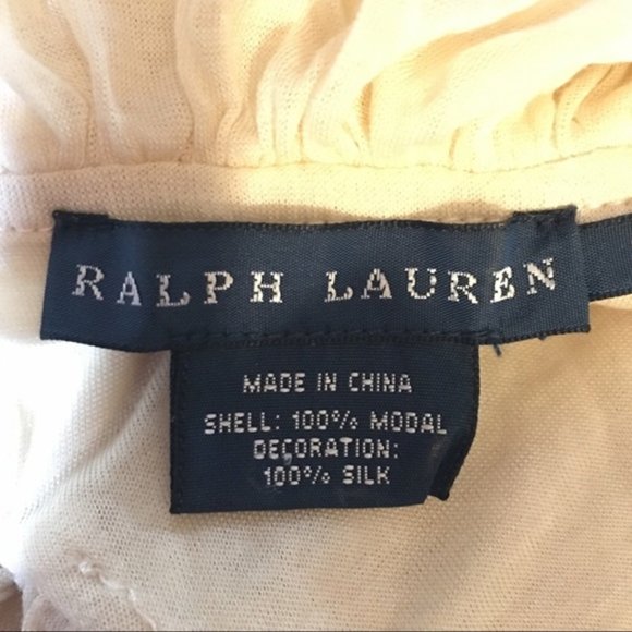 Ralph Lauren Ivory Silk & Modal Ruffle Tank Top - Picture 7 of 9